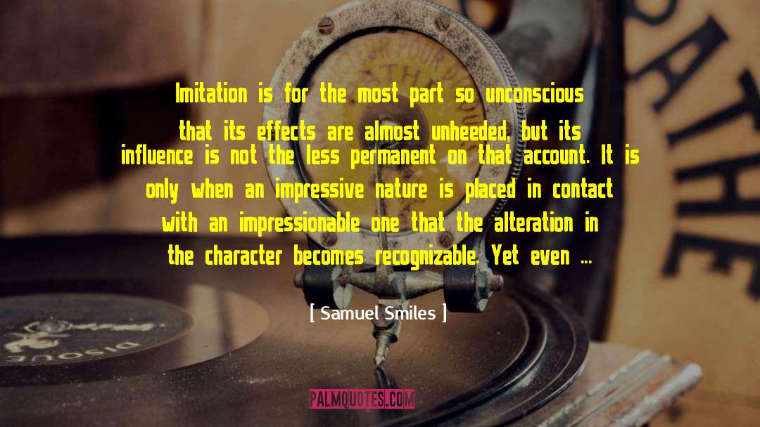 Samuel Smiles Quotes: Imitation is for the most