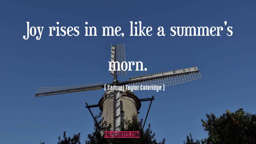 Samuel Taylor Coleridge Quotes: Joy rises in me, like