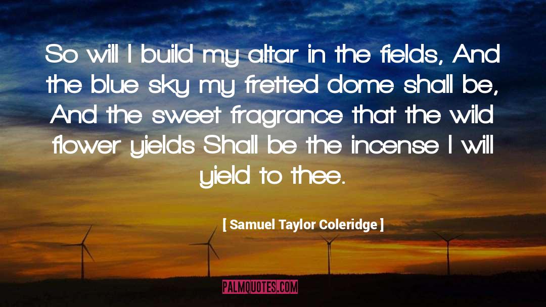 Samuel Taylor Coleridge Quotes: So will I build my