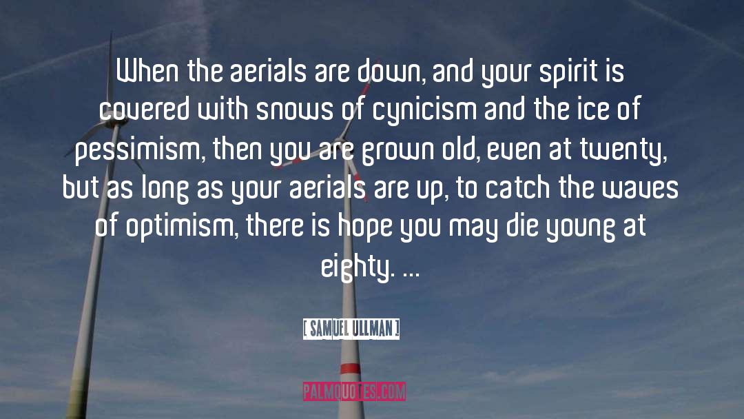 Samuel Ullman Quotes: When the aerials are down,
