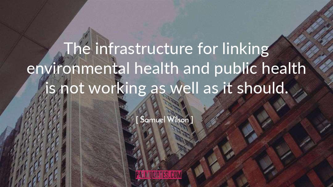 Samuel Wilson Quotes: The infrastructure for linking environmental