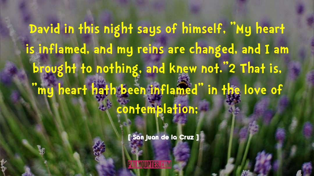 San Juan De La Cruz Quotes: David in this night says