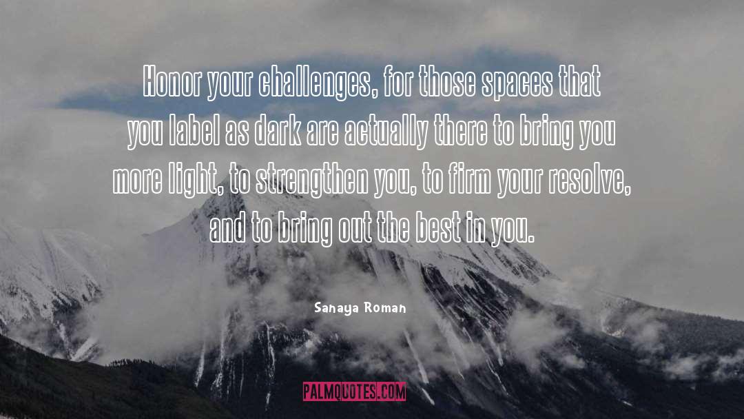 Sanaya Roman Quotes: Honor your challenges, for those