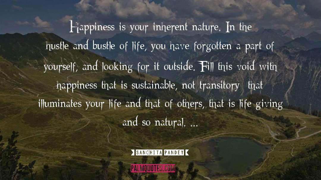 Sanchita Pandey Quotes: Happiness is your inherent nature.