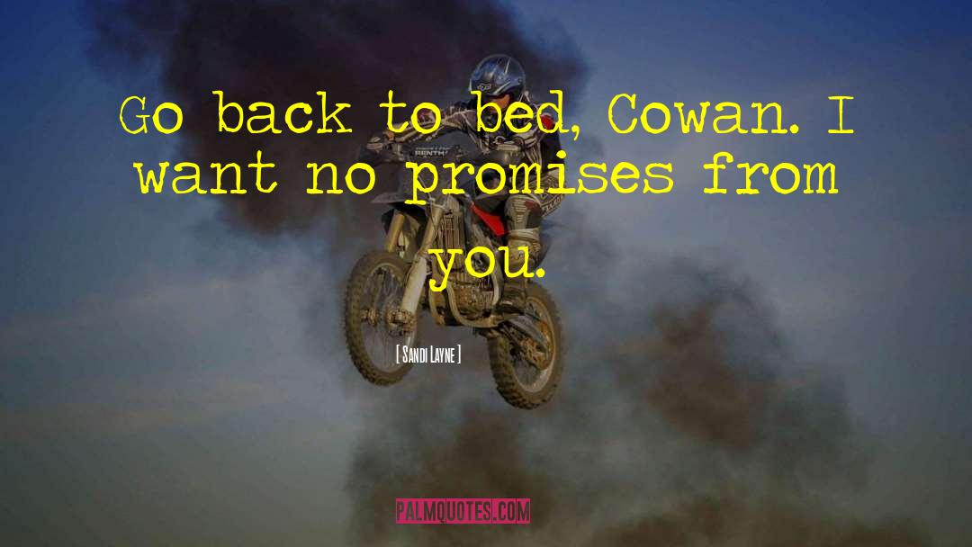 Sandi Layne Quotes: Go back to bed, Cowan.