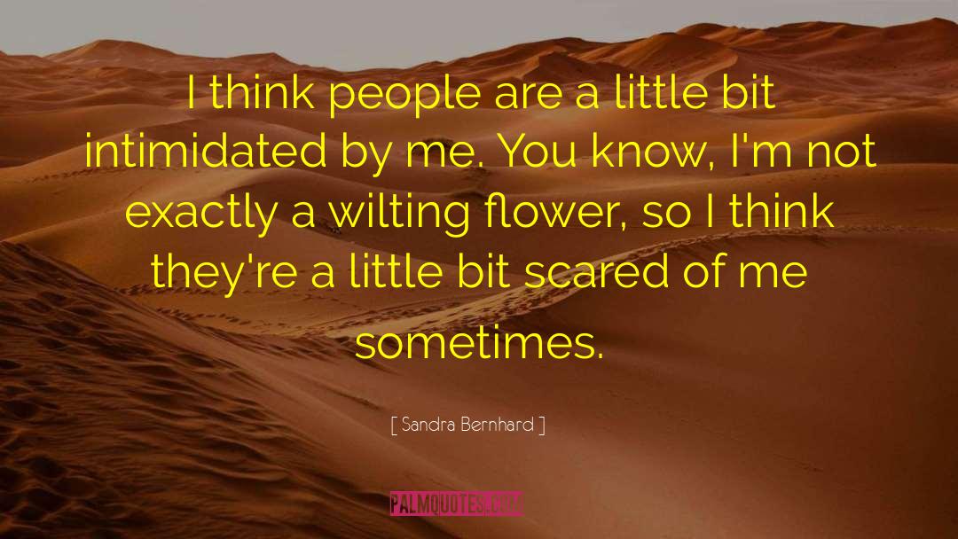 Sandra Bernhard Quotes: I think people are a