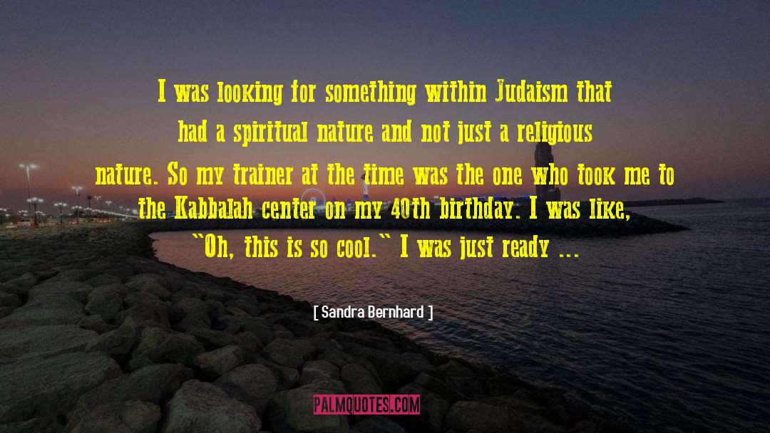 Sandra Bernhard Quotes: I was looking for something