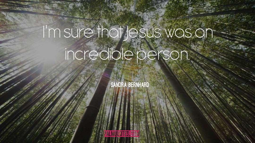 Sandra Bernhard Quotes: I'm sure that Jesus was