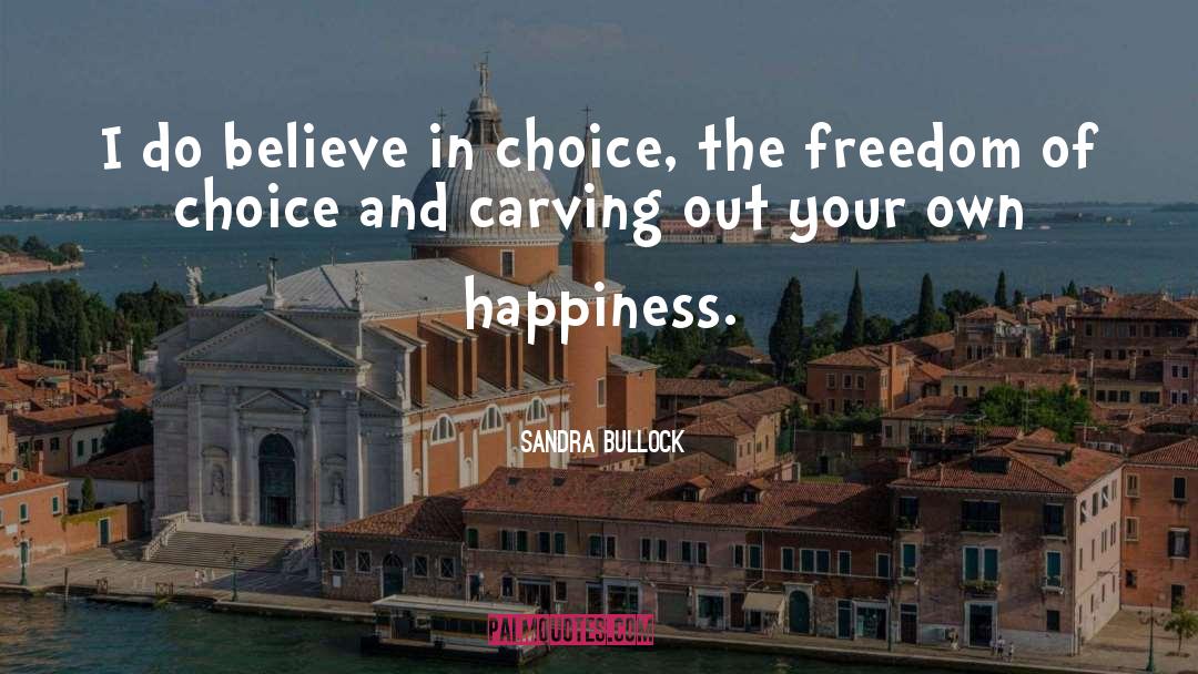 Sandra Bullock Quotes: I do believe in choice,