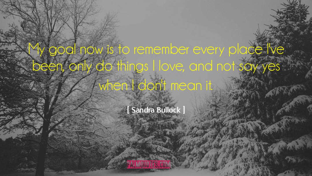 Sandra Bullock Quotes: My goal now is to