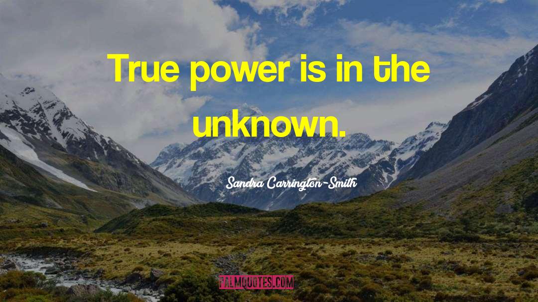 Sandra Carrington-Smith Quotes: True power is in the