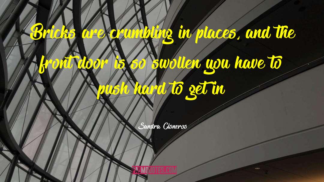 Sandra Cisneros Quotes: Bricks are crumbling in places,