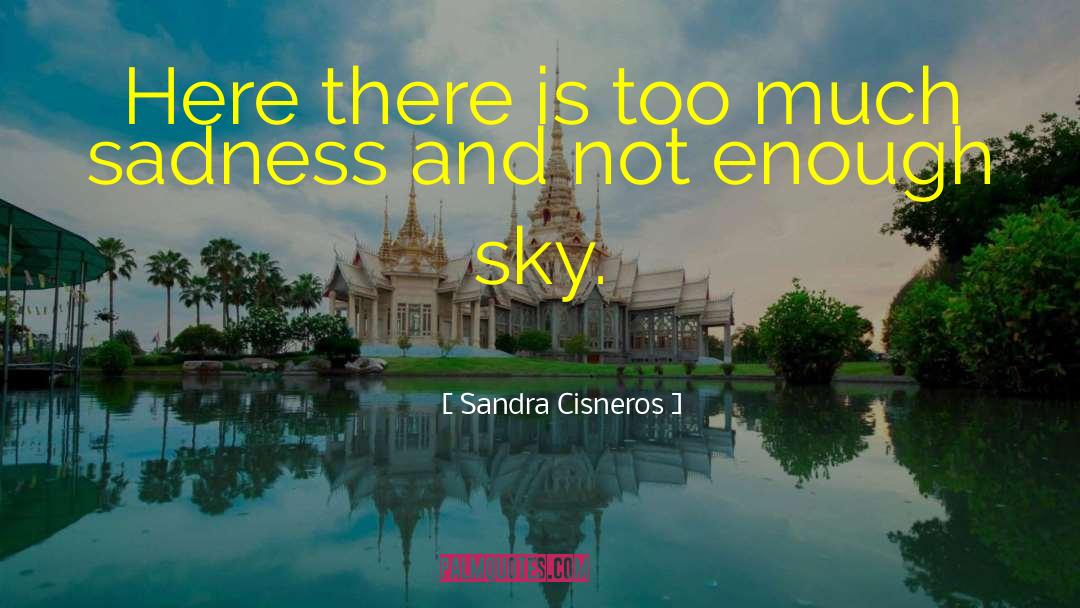 Sandra Cisneros Quotes: Here there is too much