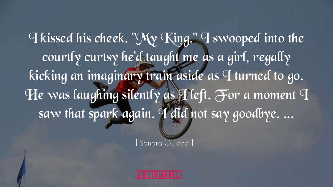 Sandra Gulland Quotes: I kissed his cheek. 