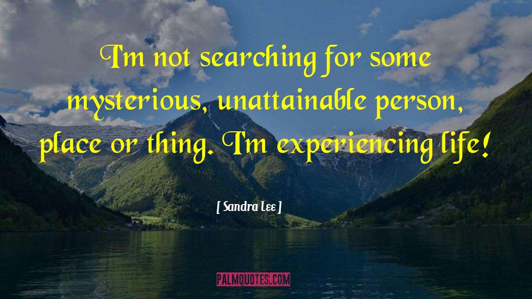 Sandra Lee Quotes: I'm not searching for some