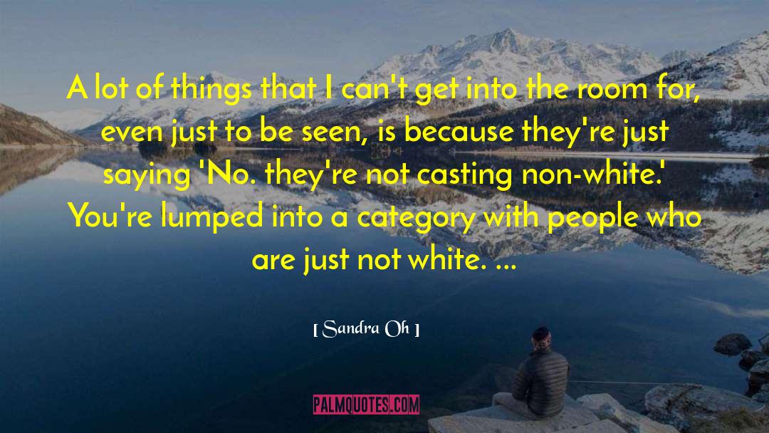 Sandra Oh Quotes: A lot of things that