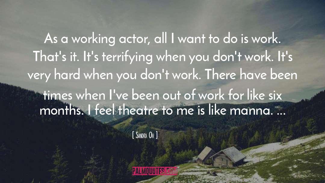 Sandra Oh Quotes: As a working actor, all