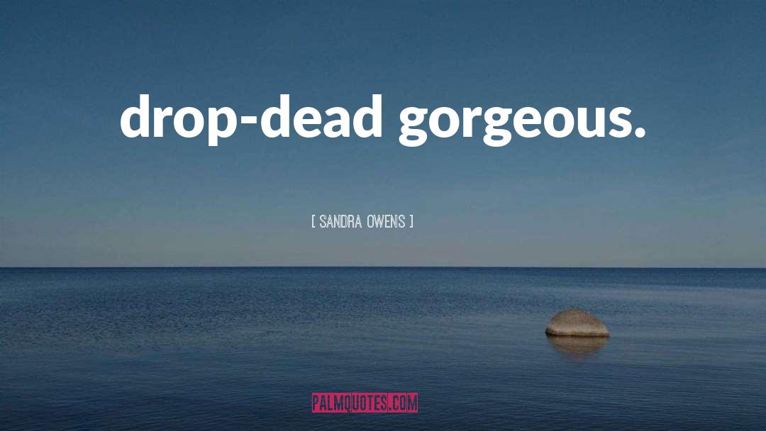 Sandra Owens Quotes: drop-dead gorgeous.