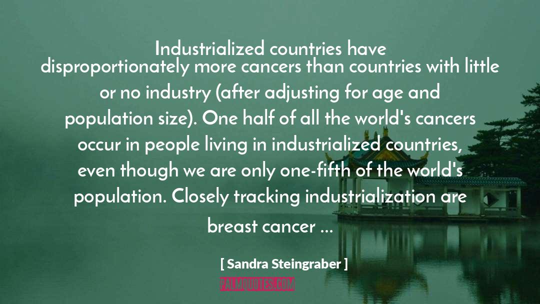 Sandra Steingraber Quotes: Industrialized countries have disproportionately more