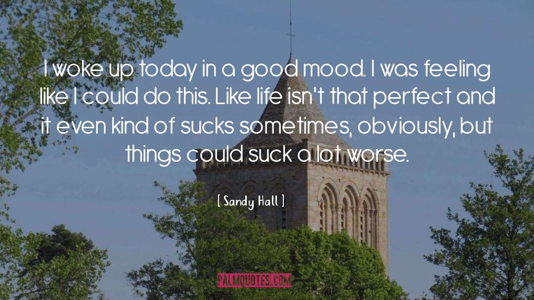 Sandy Hall Quotes: I woke up today in