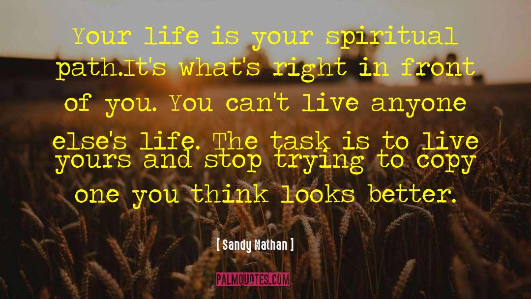 Sandy Nathan Quotes: Your life is your spiritual