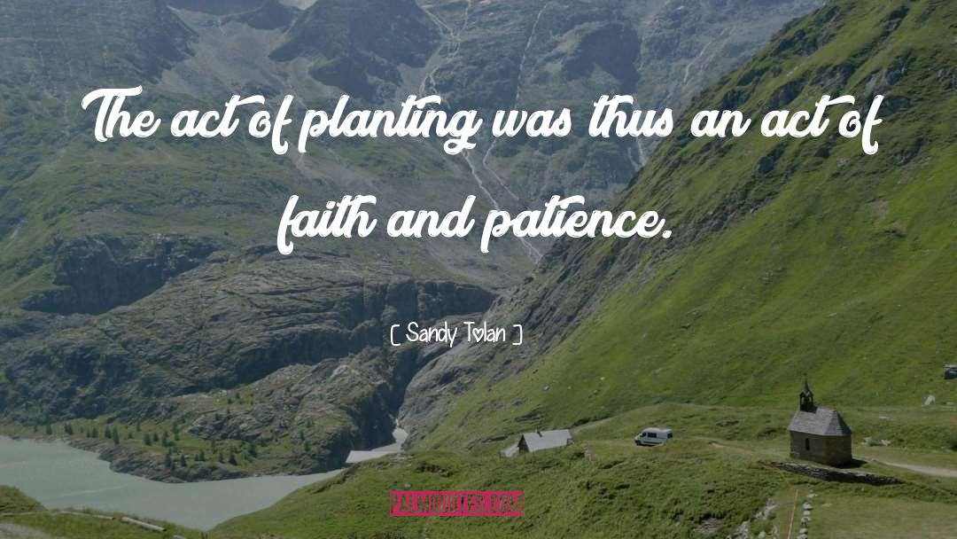 Sandy Tolan Quotes: The act of planting was