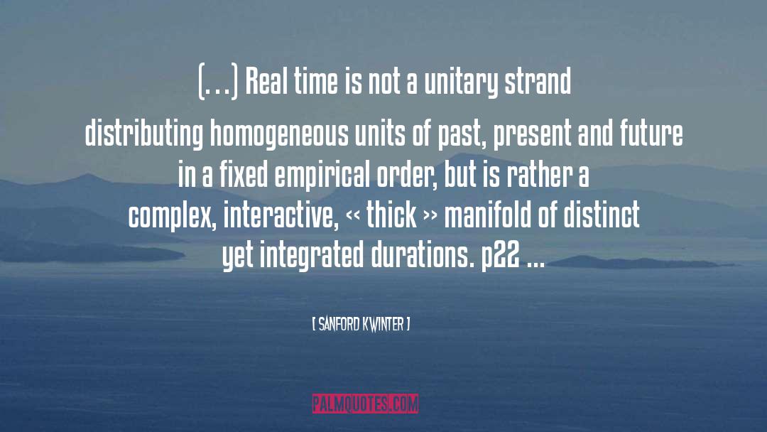 Sanford Kwinter Quotes: (…) Real time is not