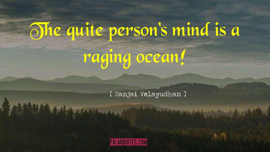 Sanjai Velayudhan Quotes: The quite person's mind is
