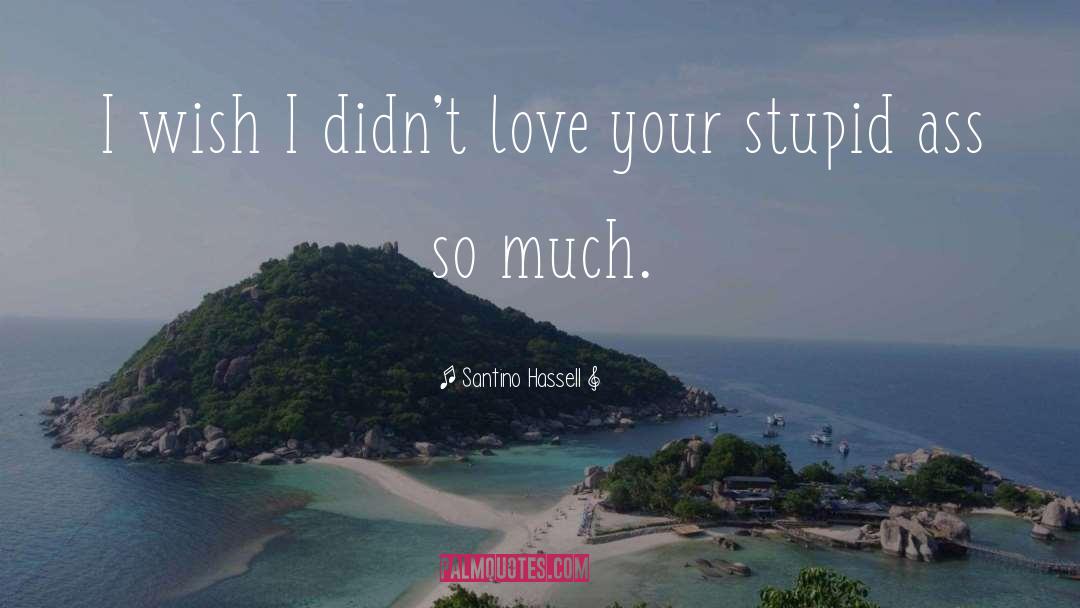 Santino Hassell Quotes: I wish I didn't love