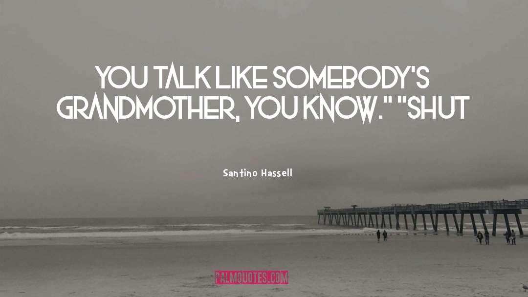 Santino Hassell Quotes: You talk like somebody's grandmother,