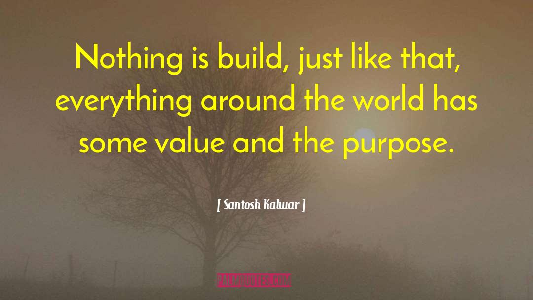 Santosh Kalwar Quotes: Nothing is build, just like