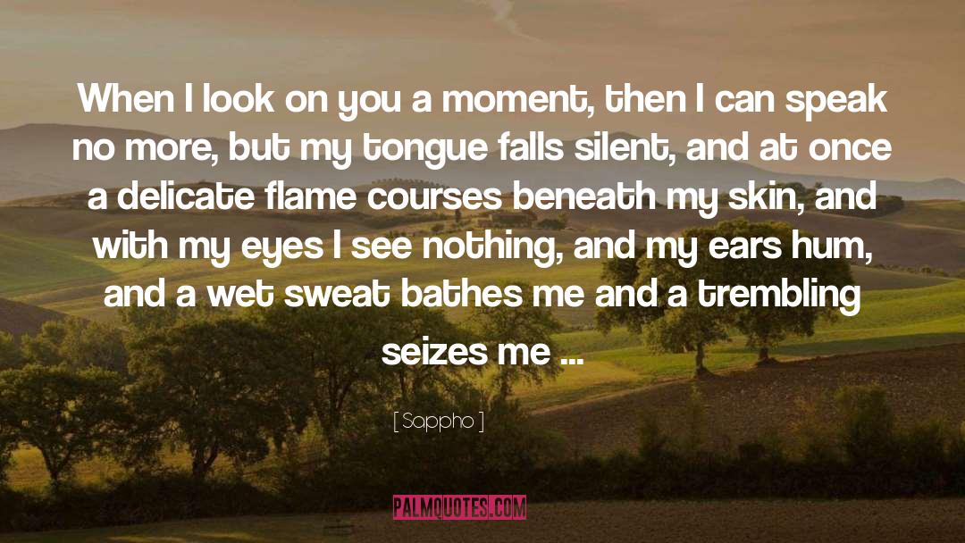 Sappho Quotes: When I look on you