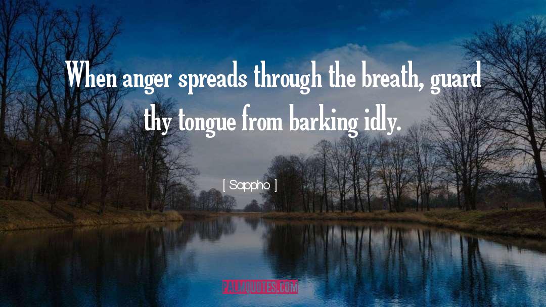 Sappho Quotes: When anger spreads through the