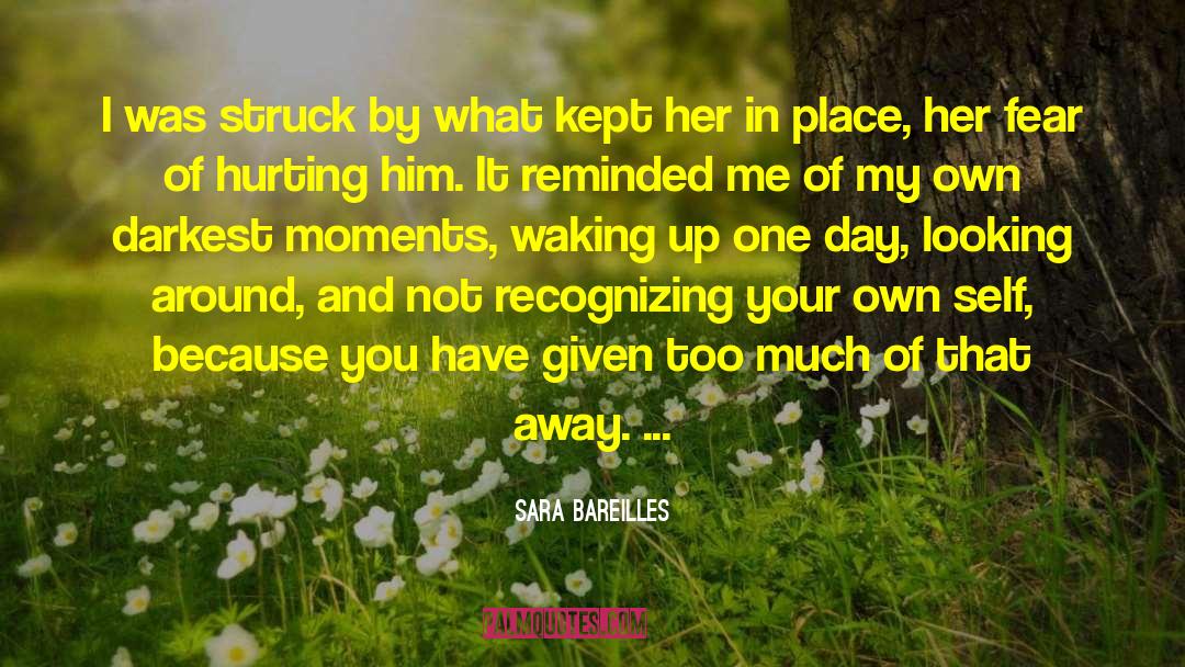 Sara Bareilles Quotes: I was struck by what