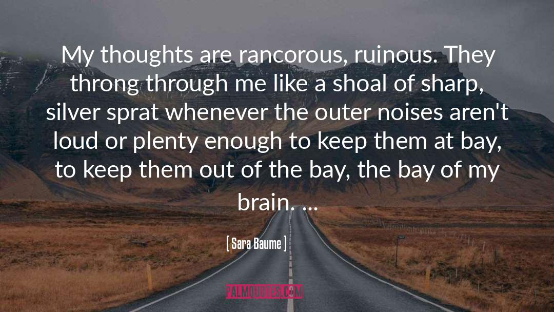 Sara Baume Quotes: My thoughts are rancorous, ruinous.