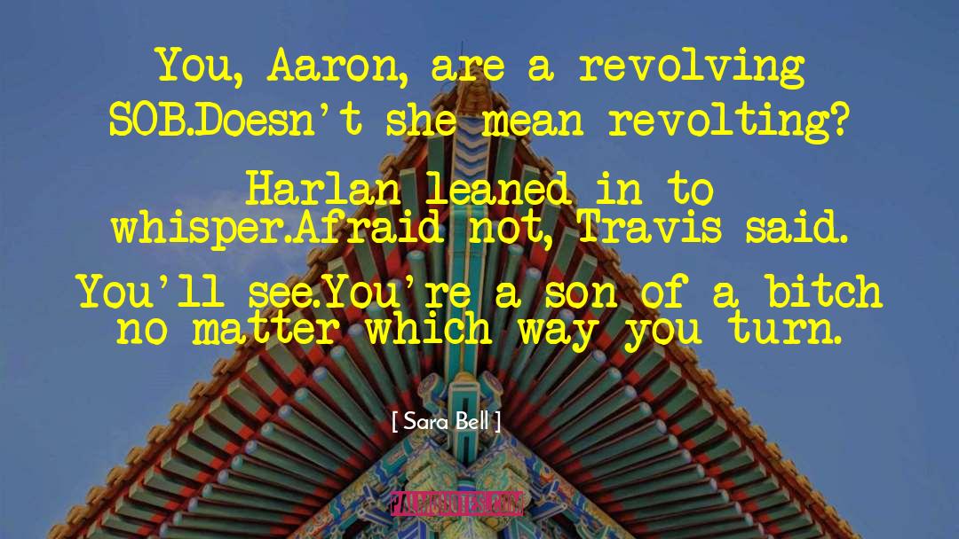 Sara Bell Quotes: You, Aaron, are a revolving