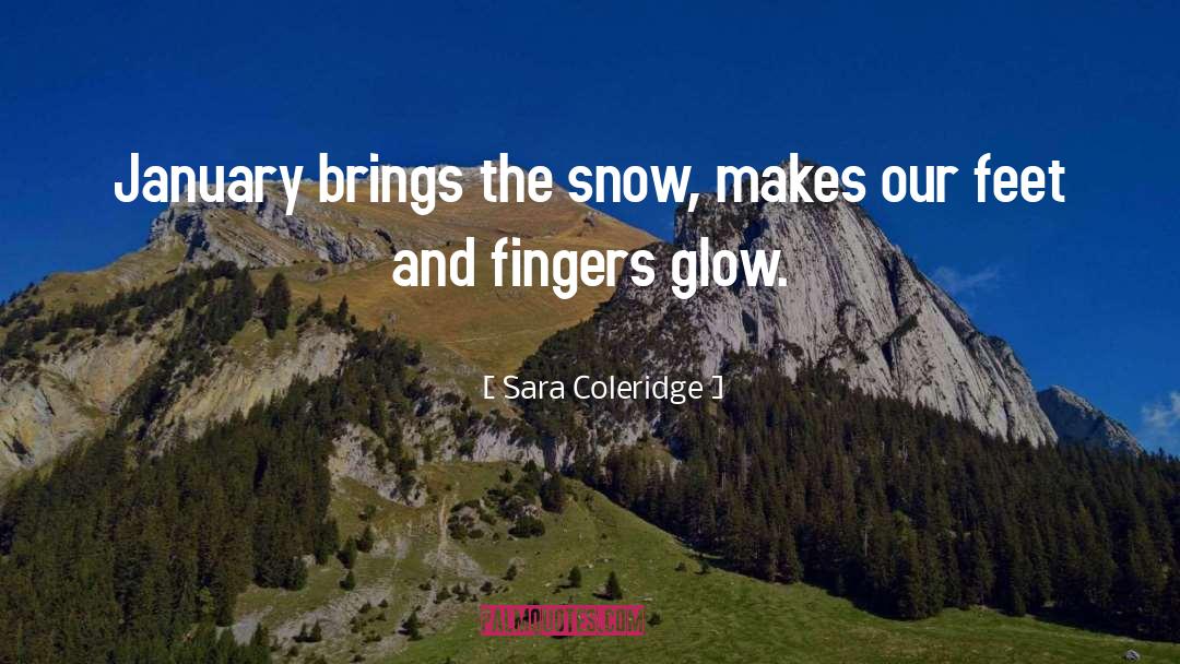 Sara Coleridge Quotes: January brings the snow, makes