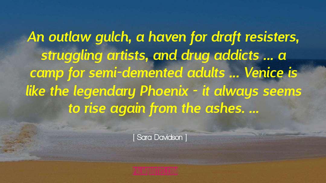 Sara Davidson Quotes: An outlaw gulch, a haven