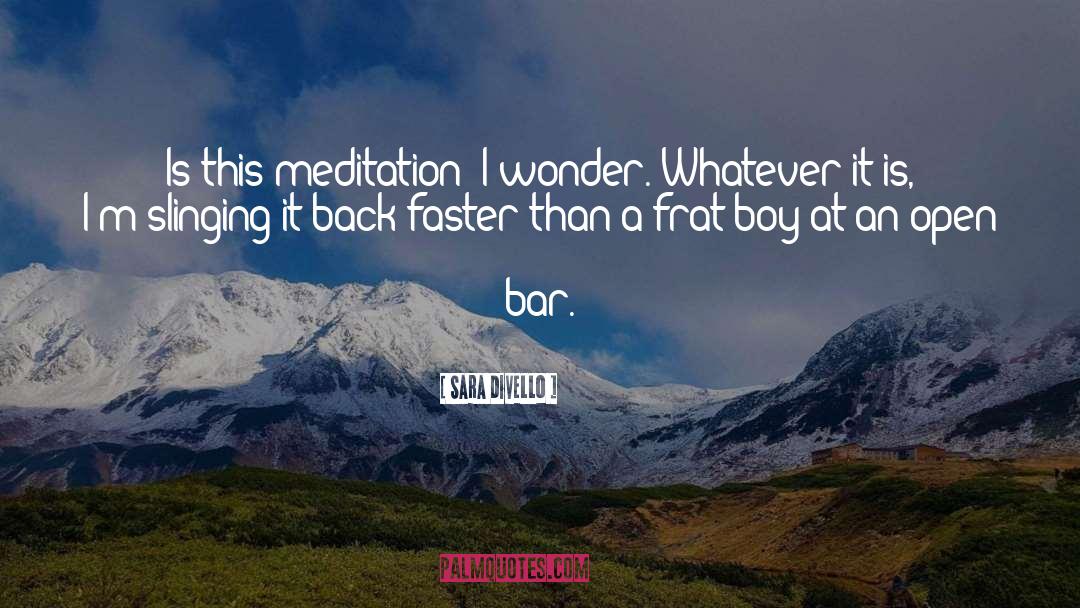 Sara DiVello Quotes: Is this meditation? I wonder.