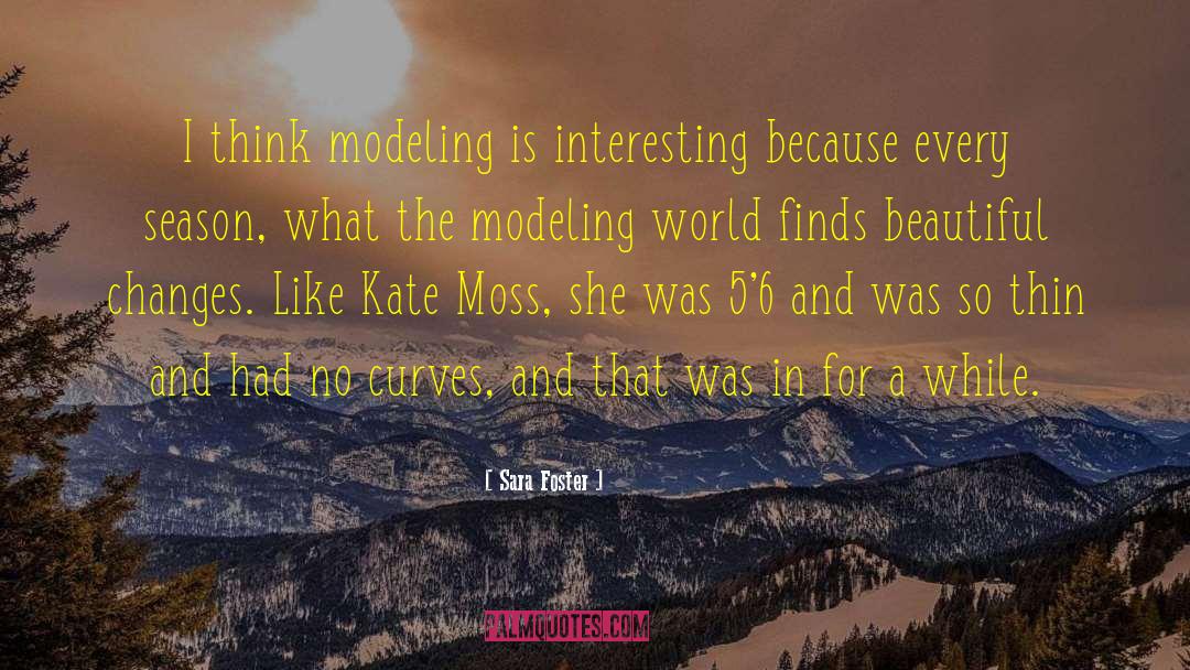 Sara Foster Quotes: I think modeling is interesting