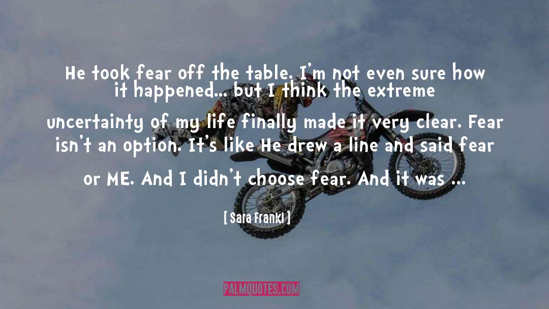 Sara Frankl Quotes: He took fear off the