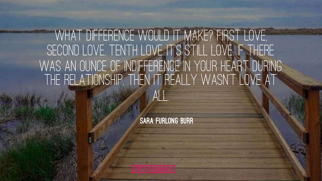 Sara Furlong Burr Quotes: What difference would it make?