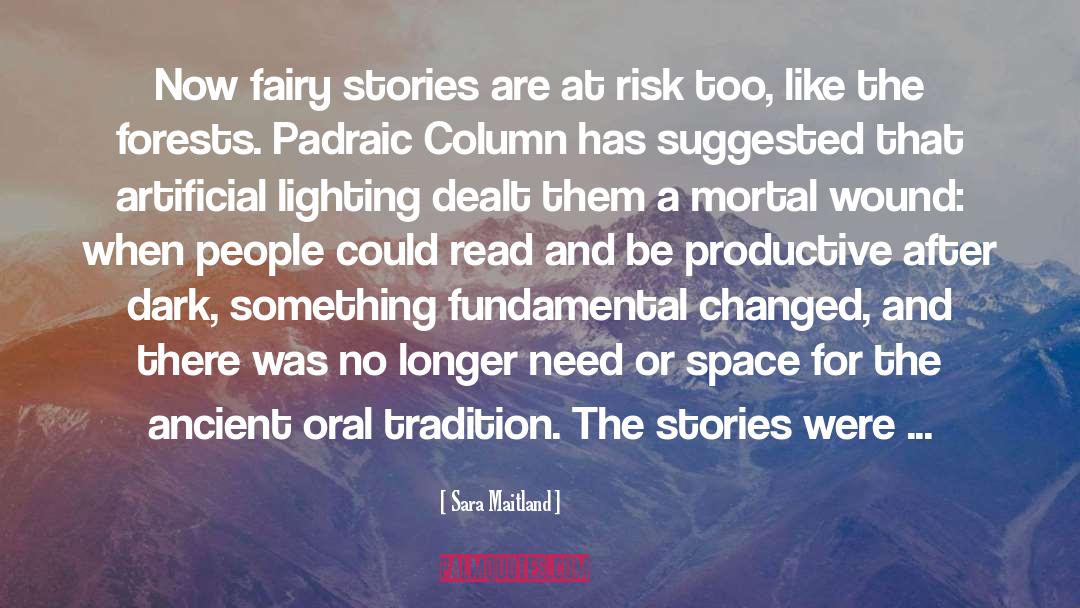 Sara Maitland Quotes: Now fairy stories are at