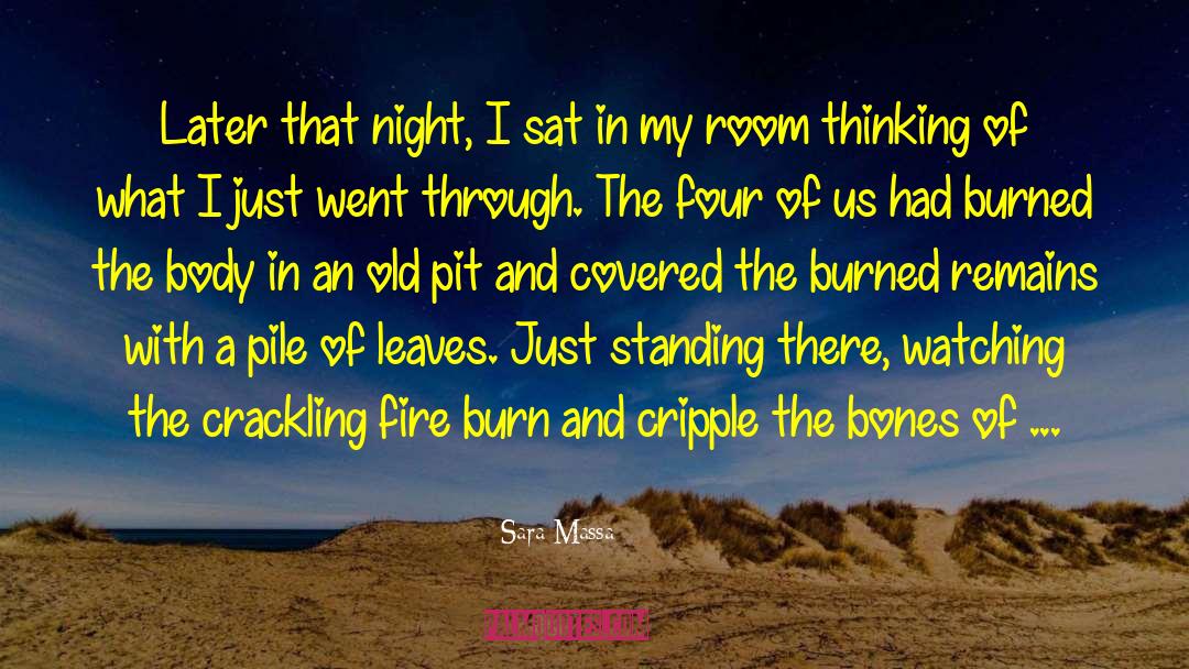 Sara Massa Quotes: Later that night, I sat