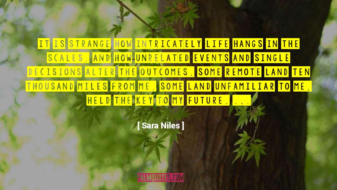 Sara Niles Quotes: It is strange how intricately