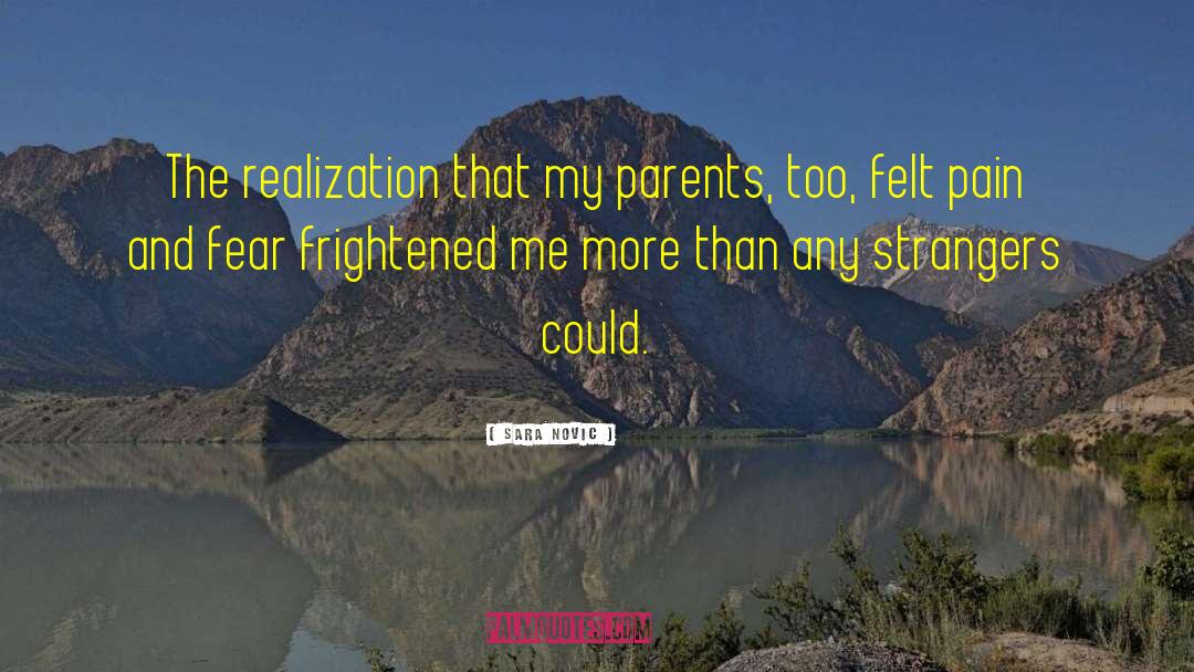 Sara Novic Quotes: The realization that my parents,