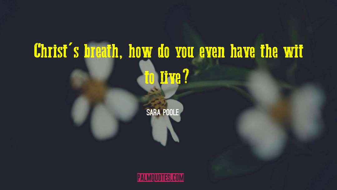 Sara Poole Quotes: Christ's breath, how do you