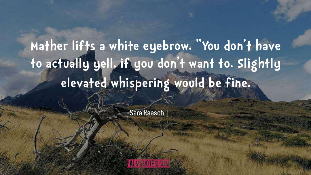 Sara Raasch Quotes: Mather lifts a white eyebrow.