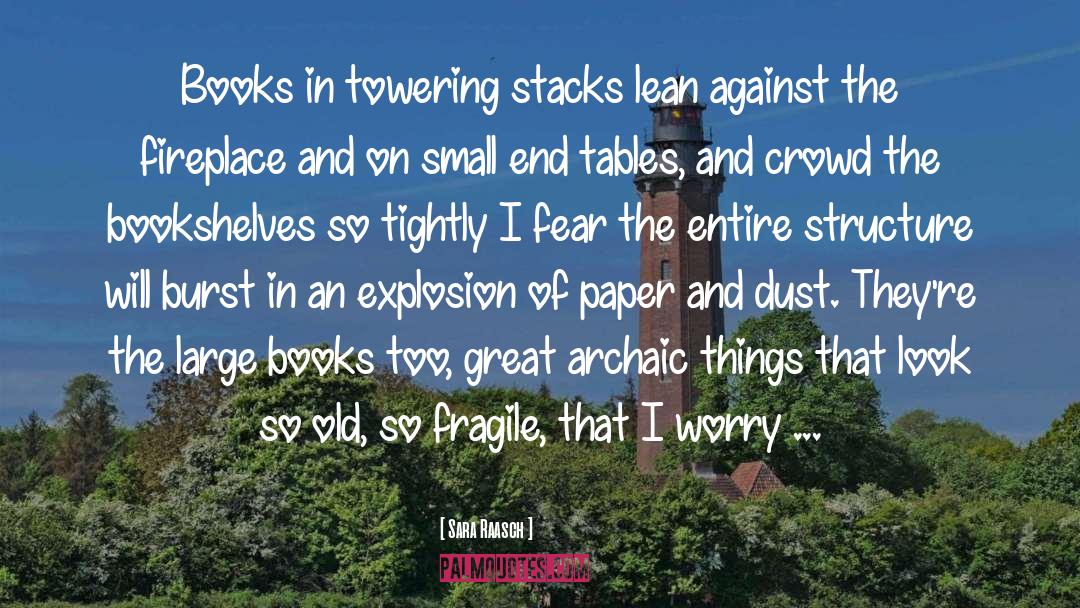 Sara Raasch Quotes: Books in towering stacks lean