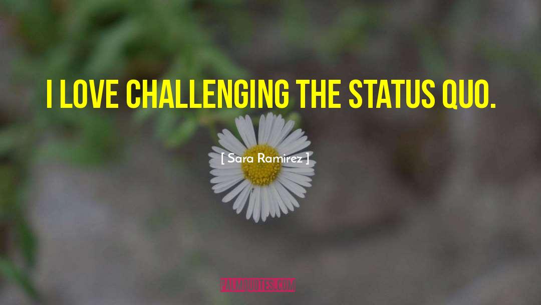 Sara Ramirez Quotes: I love challenging the status